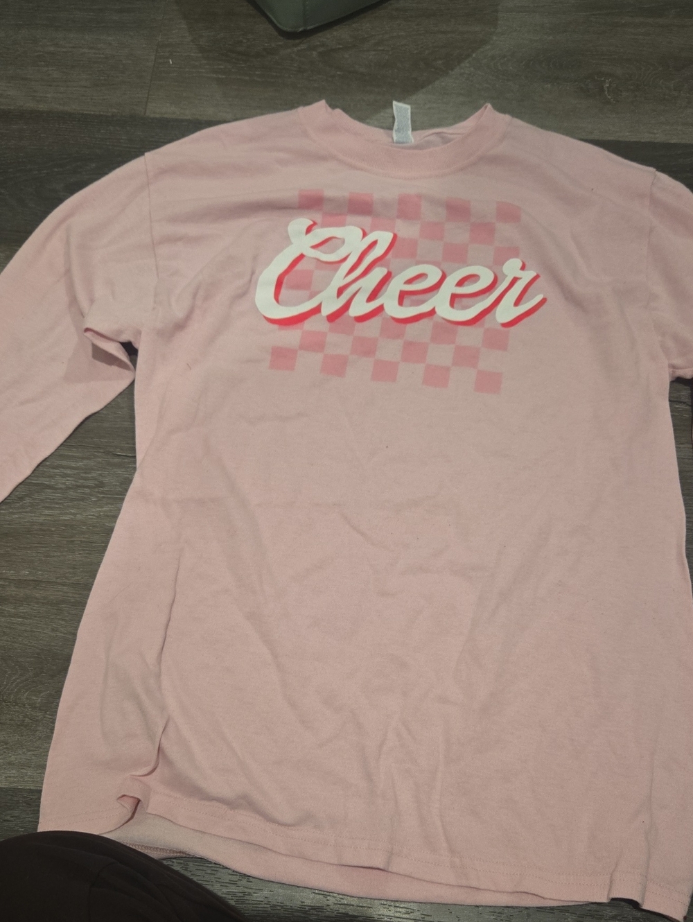 Cheer Graphic Pink Kids Long Sleeve Top